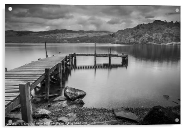 Inchcailloch Pier, Loch Lomond Acrylic by Douglas Milne