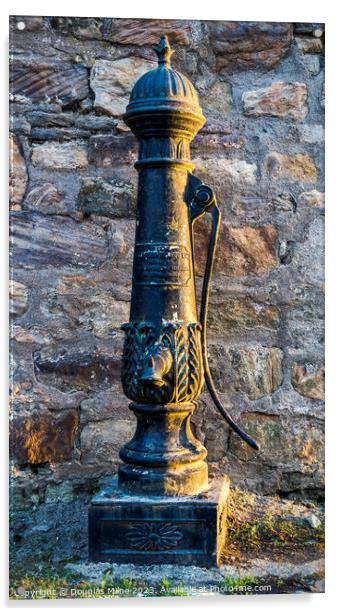 Victorian Cast-Iron Water Pump in Blackness Village Acrylic by Douglas Milne