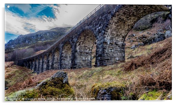 Glen Ogle Viaduct Acrylic by Douglas Milne