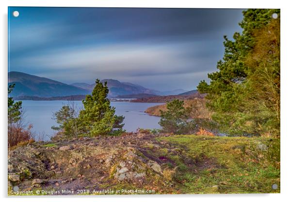 Loch Lomond from Craigie Fort, Balmaha Acrylic by Douglas Milne