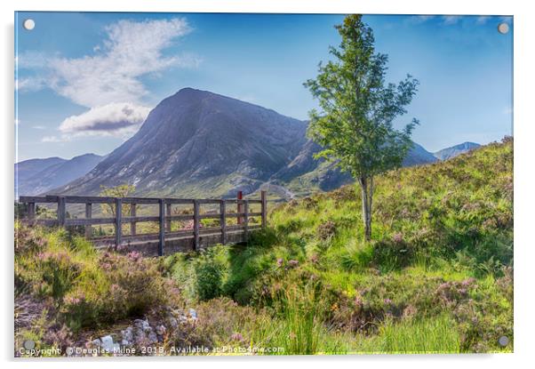 Buachaille Etive Mòr from The Devil's Staircase Acrylic by Douglas Milne