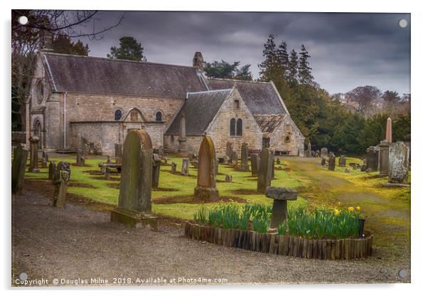 Abercorn Church Acrylic by Douglas Milne