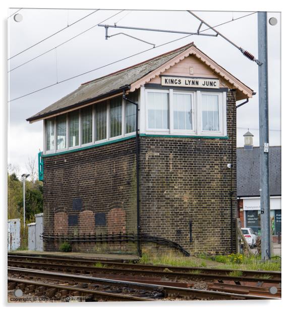 Signal box at Kings Lynn junction Acrylic by Clive Wells