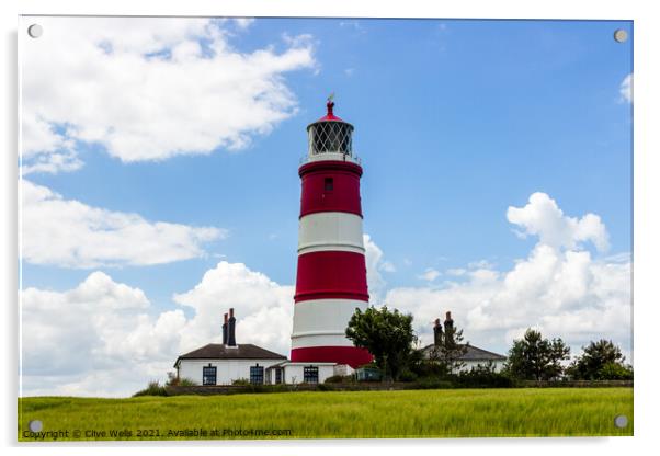 Happisburgh lighthouse   Acrylic by Clive Wells
