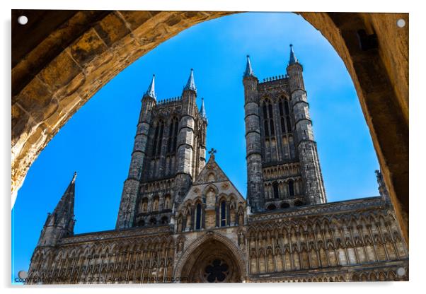 arch Lincoln cathedral Acrylic by Clive Wells