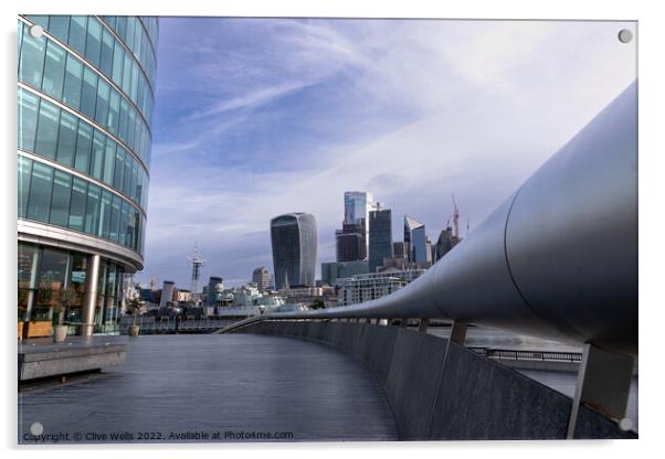 The Walkie-Talkie in London Acrylic by Clive Wells