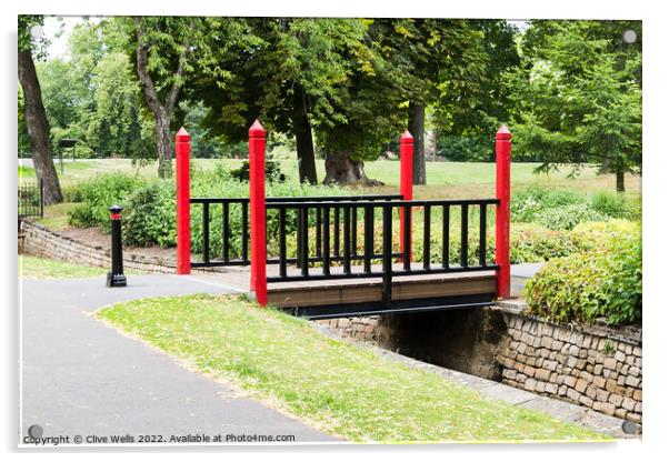 Little foot bridge Acrylic by Clive Wells