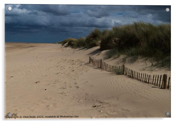 Sand dunes Acrylic by Clive Wells