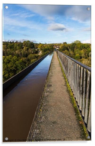 View along the Pontcysyllte Aqueduct Acrylic by Clive Wells