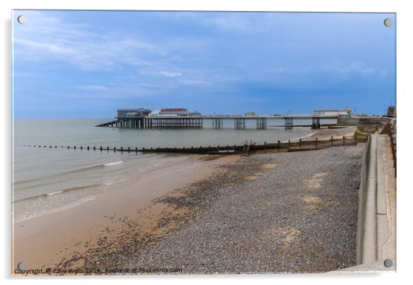 Cromer Pier seaside Acrylic by Clive Wells