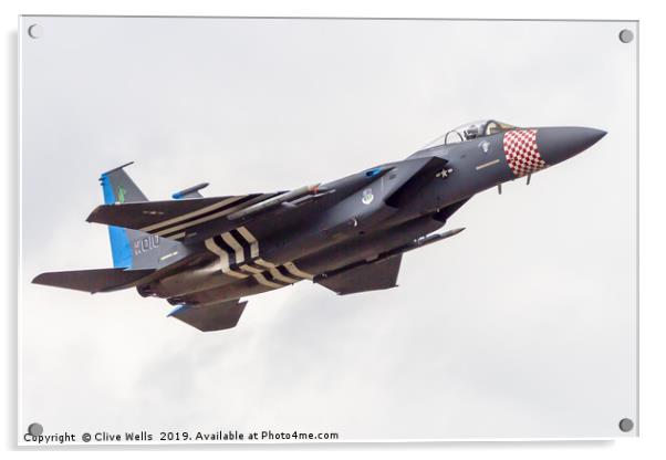 Mcdonald Douglas F-15C Eagle Acrylic by Clive Wells