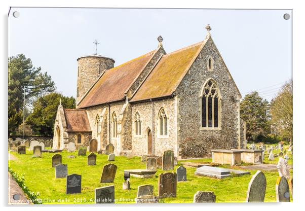 St. Marys Church, Burnham Deepdale in Norfolk Acrylic by Clive Wells