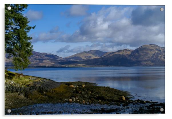 Scottish Loch Acrylic by Clive Wells