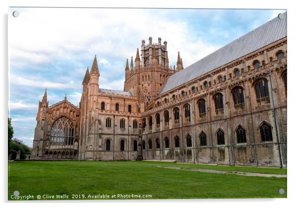 View of Ely Cathedral in Cambridgeshire Acrylic by Clive Wells