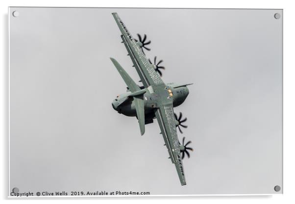 Airbus A400M Atlas at RAF Fairford Acrylic by Clive Wells