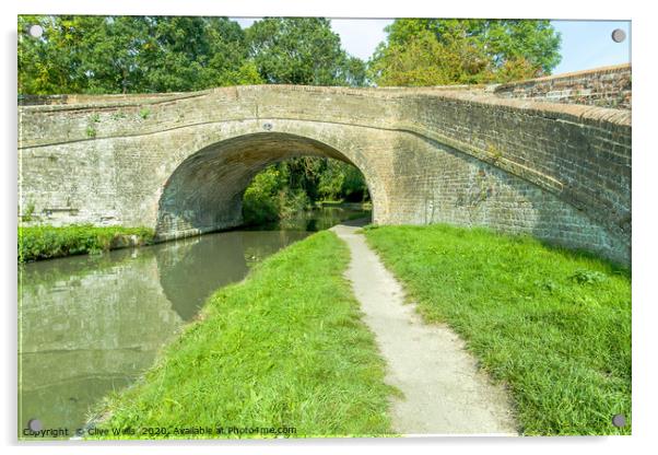 Bridge 47 on the Grand Union Canal. Acrylic by Clive Wells