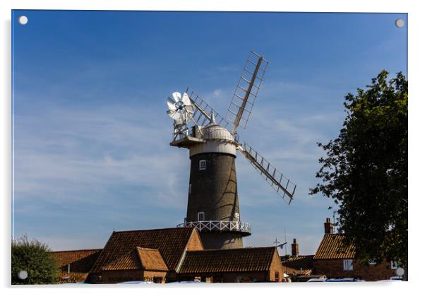 Bircham Windmill in Norfolk seen in bright sunlight Acrylic by Clive Wells