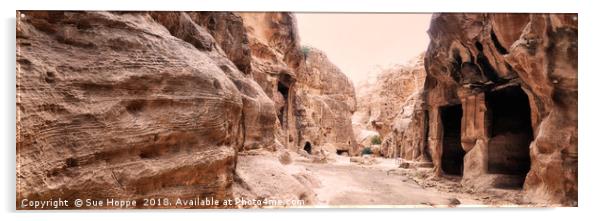 Little Petra in Jordan Acrylic by Sue Hoppe
