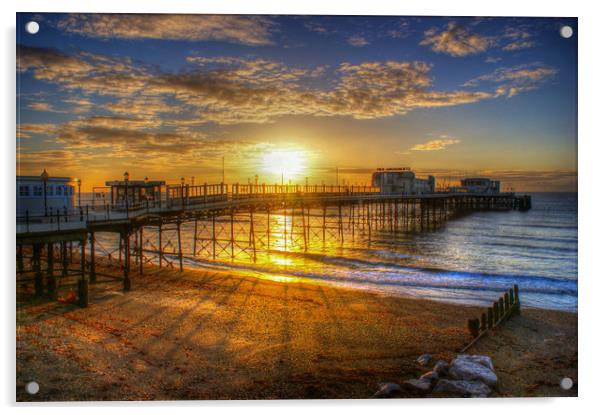 Sunrise at Worthing Pier  Acrylic by Terry May