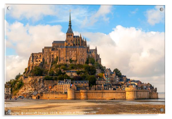 Mont Saint Michel, Normandy, France Acrylic by Lenscraft Images