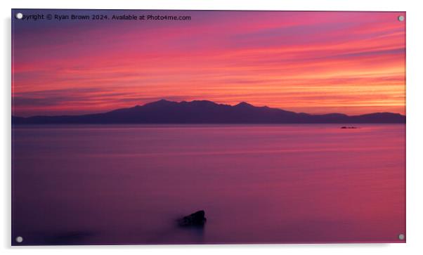 Isle of Arran (Sunset) Acrylic by Ryan Brown