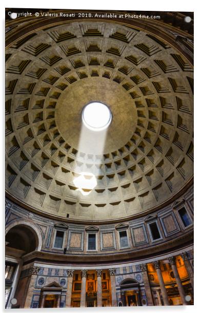 Interior of the Pantheon in Rome Acrylic by Valerio Rosati