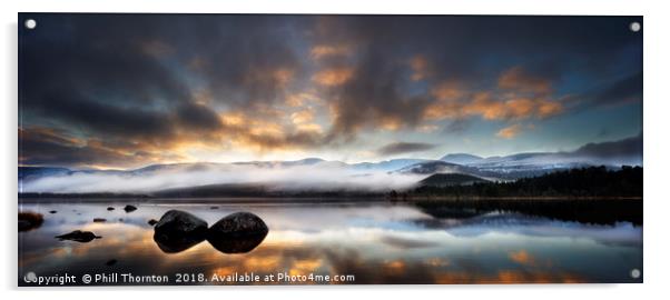 Sunrise over Loch Morlich Acrylic by Phill Thornton