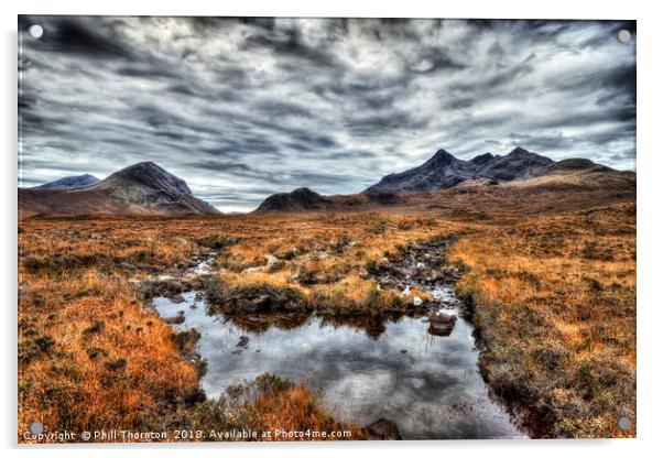 The Cuillin Range No.1 Acrylic by Phill Thornton