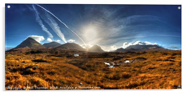 The Cuillin Range No.2 Acrylic by Phill Thornton