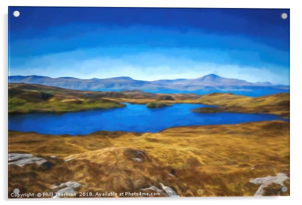 Isle of Skye and The Storr from The Isle of Raasay Acrylic by Phill Thornton