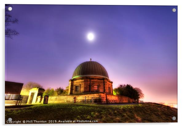 The Royal Observatory, Carlton Hill, Edinburgh. Acrylic by Phill Thornton