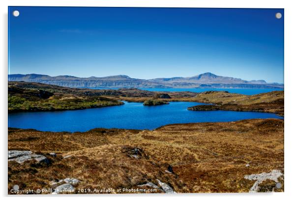 Isle of Skye and The Storr from The Isle of Raasay Acrylic by Phill Thornton