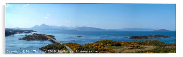 View to Skye from the mainland Acrylic by Phill Thornton