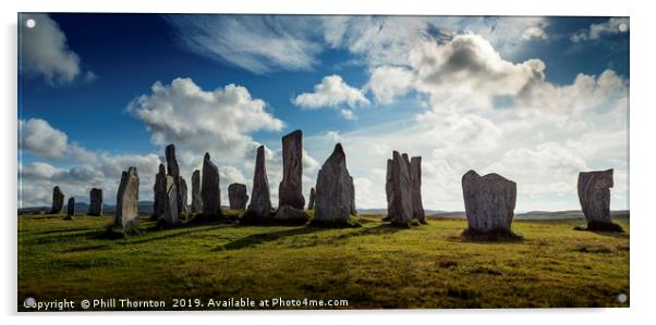 The Callanish Standing Stones Isle of Lewis Acrylic by Phill Thornton