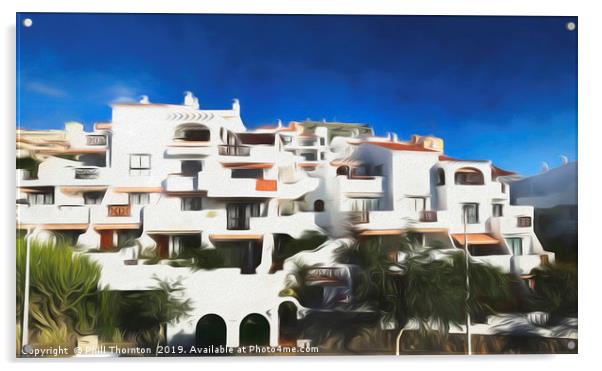 Tenerife apartments in Los Gigantes Acrylic by Phill Thornton
