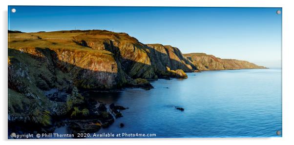Sea cliffs of St. Abbs Head Acrylic by Phill Thornton