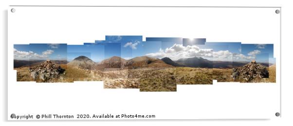 360 degree view of the The Black and Red Cuillin m Acrylic by Phill Thornton