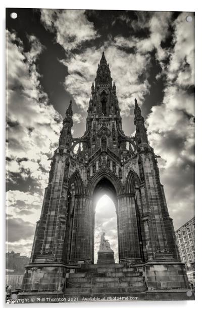 The Scott Monument No.2 Acrylic by Phill Thornton