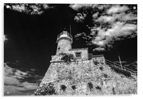 Lighthouse (noir) Acrylic by Scott Paul