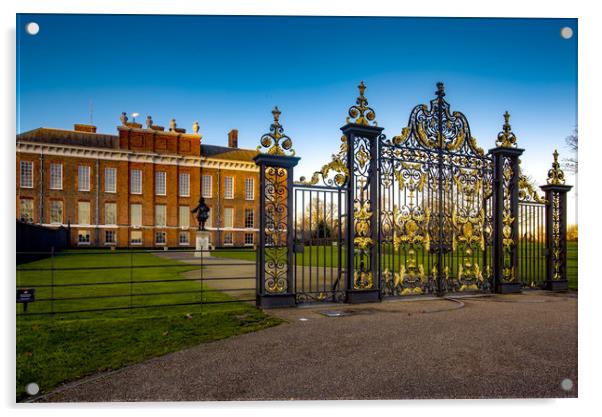 Kensington Palace entrance gates Acrylic by Steve Mantell