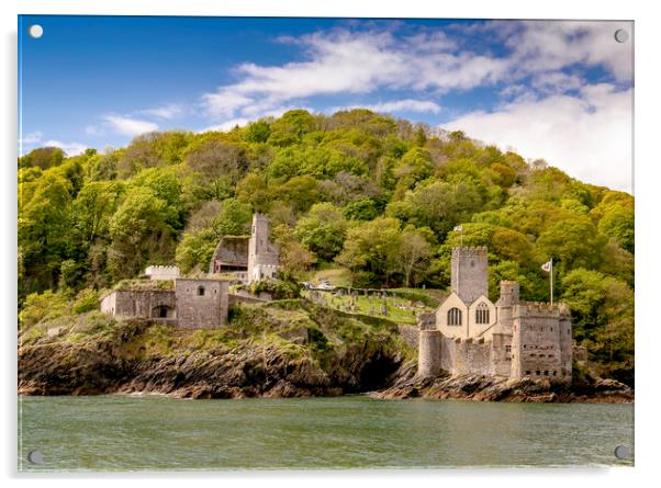 Dartmouth Castle Acrylic by Steve Mantell