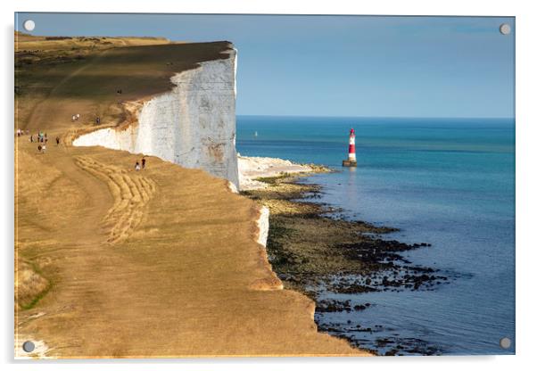 Beachy Head Lighthouse Acrylic by Steve Mantell