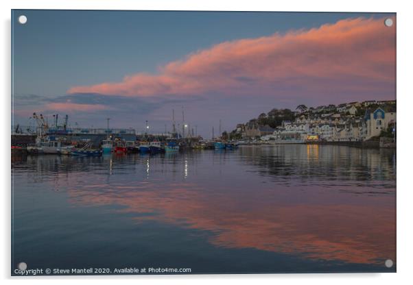 Harbour sunset light Acrylic by Steve Mantell