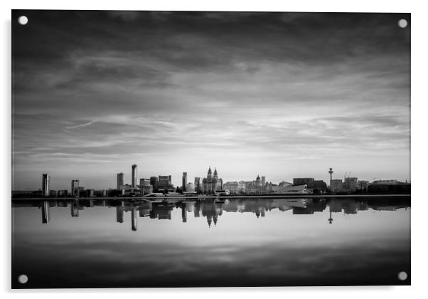 Liverpool Waterfront Acrylic by Carl Johnson