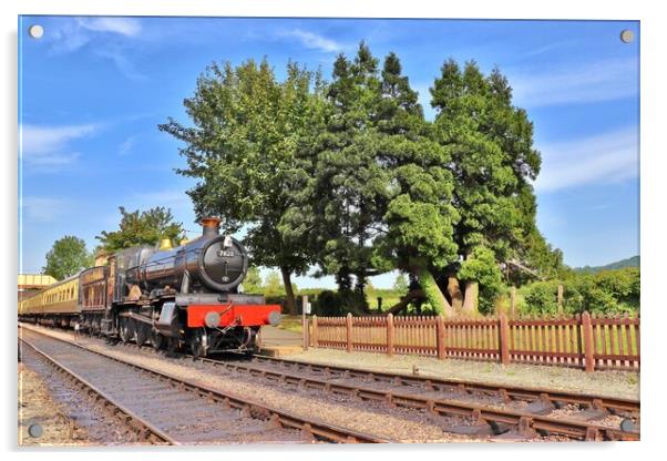 7820 Dinmore Manor Steam Locomotive Acrylic by Susan Snow