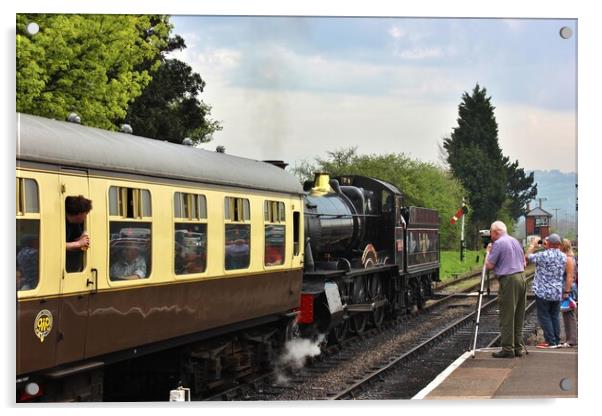  7820 Dinmore Manor Steam Locomotive Acrylic by Susan Snow