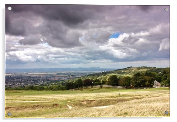 View from Cleeve Common Acrylic by Susan Snow