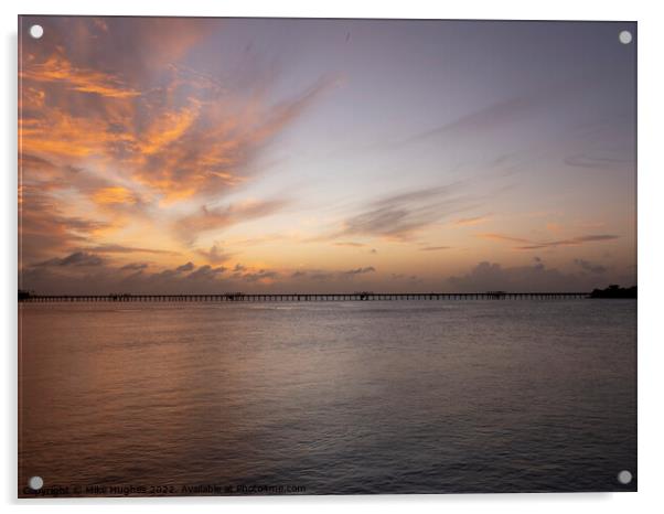 Maldive Sunrise Acrylic by Mike Hughes