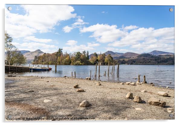 Drwent water Jetty Acrylic by Mike Hughes