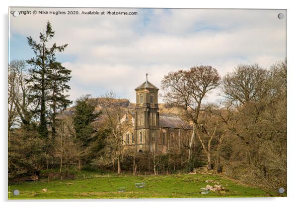 Brathay Church  Acrylic by Mike Hughes